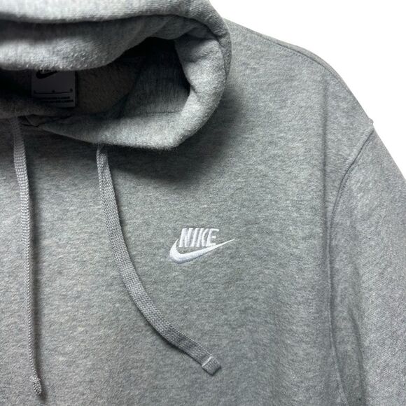 Nike Men's Gray Fleece Sportswear Hoodie, Large - Picture 2 of 7